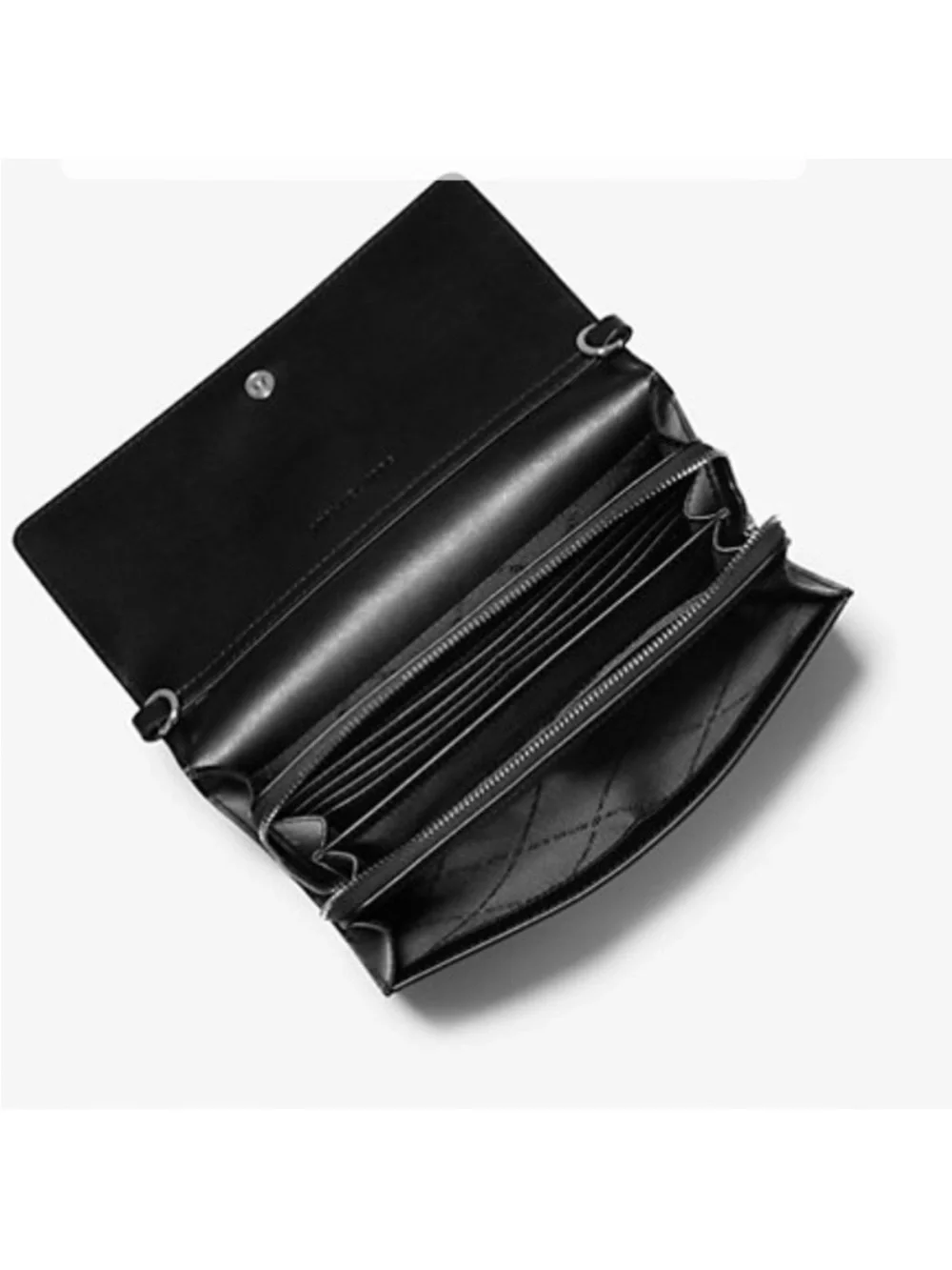 MICHAEL KORS Jet Set Travel Ombré. Crossbody Zip Around Wallet Black